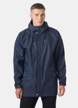 Helly Hansen Regenmantel HELLY HANSEN MOSS RAIN COAT, Herren, Gr. XXL, navy, Obermaterial: 100% Polyurethan, h&uuml;ftbedeckend, M&auml;ntel Regenmantel, mit wasserfester He