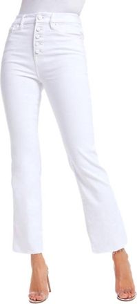 Good American Womens Good Curve Straight Jeans In White