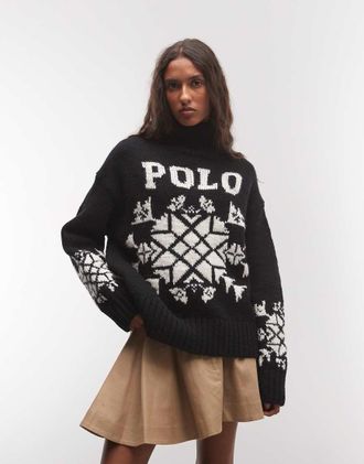 Polo Ralph Lauren maglione natalizio nero