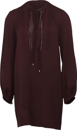 Diane Von Fürstenberg Diane Von Furstenberg Blouson Sleeve Dress in Burgundy Silk