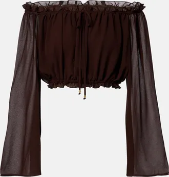 Bananhot Ora off-shoulder crop top