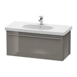 Duravit Duravit X-large Vanity Unit Wall Hung 6049, 1 Caj&oacute;n, 1000mm Para El C&oacute;digo D, Color (frente/cuerpo): Laca De Color Gris Franela De Alto Brillo - Xl604