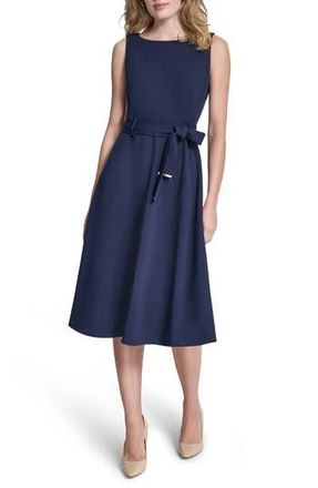 DKNY Sleeveless A-line Midi Dress in Spring Navy at Nordstrom Rack, Size 12