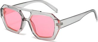 Generic Mens Outdoor Vacation Driver Women Decorative Sunglasses(Clear)