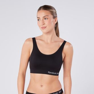 Reebok Bustier REEBOK KIRA, Damen, Gr. XS (34), N-Gr, schwarz, Obermaterial: 89% Polyamid, 11% Elasthan, bedruckt, unifarben, figurbetont, BHs Bustier, breit