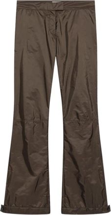 Miu Miu Technische Stoffbroek - Dames - Straight fit broeken - Bruin - S - Broeken
