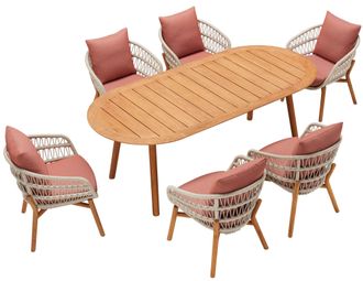 Higold Premium Outdoor Dining Set Vasca 6+1, Terracotta