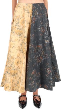 Ganni Multicolor Floral Midi Skirt