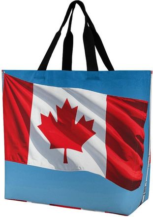 Generic Retro Canada Flag Shopping Bag Eco Friendly Handbag Durable Tote Bags For Ladies Work College