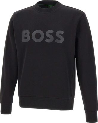 HUGO BOSS Salbo Sweatshirt - Heren - Sweatshirts - Zwart - S - Katoen - Hoodies & sweatvesten