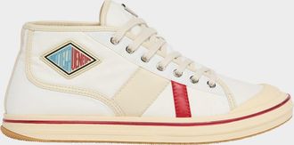 Bottega Veneta Summer Canvas Leather High-Top Sneakers