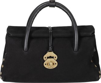 Zanellato Shoulder Bag In Jones Nabuk Leather With Roll-Top Closure