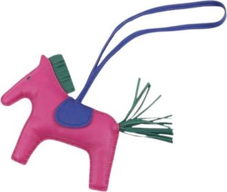 Herm&egrave;s Pre-owned Accessories, female, Pink, Size: ONE SIZE Pre-owned Rodeo Pegase Bag Charm