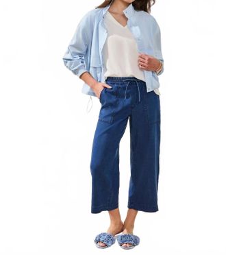 Tribal Audrey Wide Crop Jogger In Seahaven