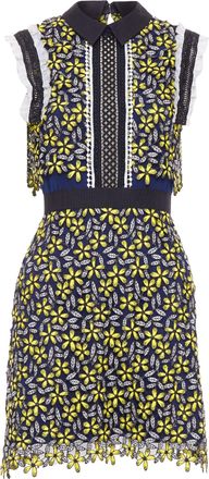 Self Portrait Self Portrait Eleina Sculpted Daisy Guipure lace floral dress