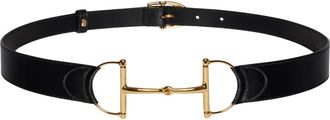 Gucci Horsebit Riem - Dames - Riemen - Zwart - 90 CM - Leer - Accessoires
