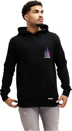 Off the Pitch Hoodies & sweatvesten, Heren, Zwart, XL, Katoen, Burning Flower Hoodie