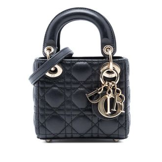 Dior Pre-owned Dior Micro Lambskin Cannage Lady Dior Ladies 15-MA-0222