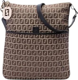 Fendi Pre-owned Canvas fendi-bags - Dames - Vintage Schoudertas - Bruin - ONE Size - Vintage