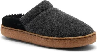 Sorel Nakiska III Faux Shearling Lined Slide Slipper in Black/gum 2 at Nordstrom, Size 10
