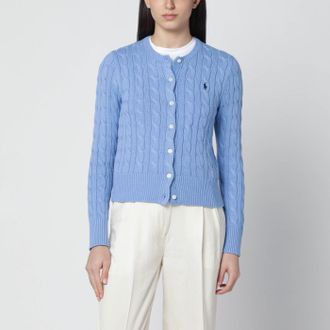 Polo Ralph Lauren Light blue cable-knit cotton cardigan