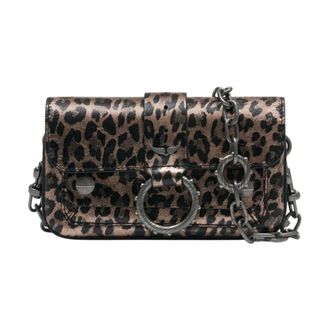 Zadig&Voltaire Cross Body Bags, female, Multicolor, Size: ONE SIZE Kate Wallet Metal Leopard Bag