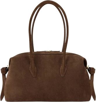Yuzefi Brioche Holdall - Dames - Schoudertassen - Bruin - ONE Size - Leer - Tassen