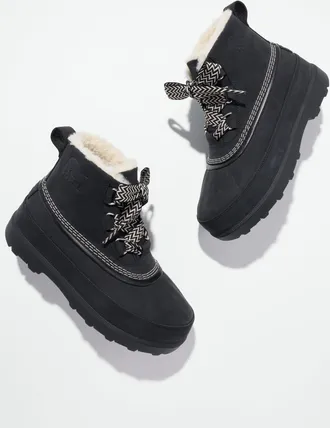 Sorel Ambler Fireside Chukka Waterproof Boots - Black - 10 1/2 M Talbots
