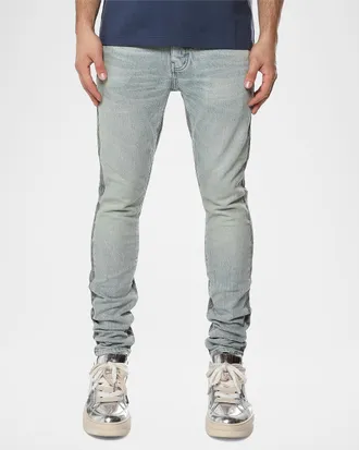 Purple Men & apos;s Two-Tone Skinny Jeans