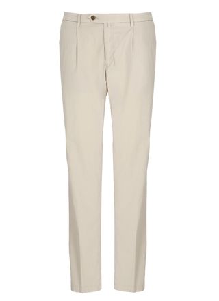 BRIGLIA 1949 Beige Bg21 Flap Pockets Straight-Leg Pants