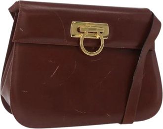 Ferragamo Pre-owned Shoulder Bags, female, Brown, Size: ONE SIZE Pre-owned Shoulder Bag