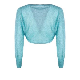 PHO Firenze Lightweight Viscose Shawl - female - PHO Firenze - Cardigans - Blue - M - Knitwear