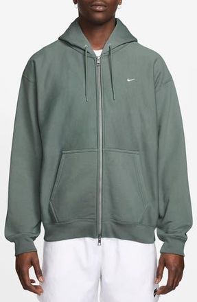 Nike Life Fleece Full Zip Hoodie in Clay Green/White at Nordstrom Rack, Size X-Large