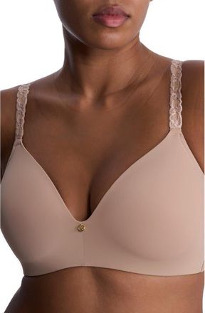 Natori Pure Luxe Wireless T-Shirt Bra in Cafe at Nordstrom, Size 32Ddd
