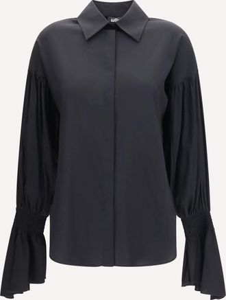 Ella Silk-blend Shirt with bell sleeves Female 44