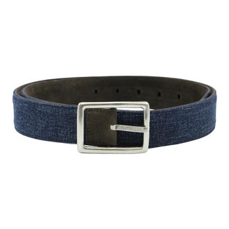 Moorer Belts, male, Blue, Size: 95 CM Denim Belt