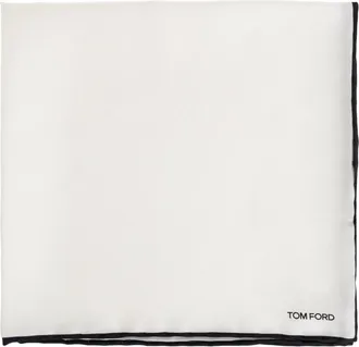 Tom Ford Accessoires, Heren, Wit, ONE Size, Zijden zakdoek