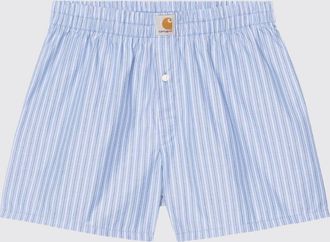 Carhartt Work in Progress Boxer a righe in puro cotone con logo sulla vita