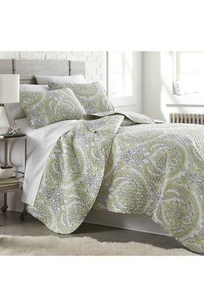 Southshore Fine Linens Pure Melody Reversible Quilt Set in Green at Nordstrom Rack, Size King/california King