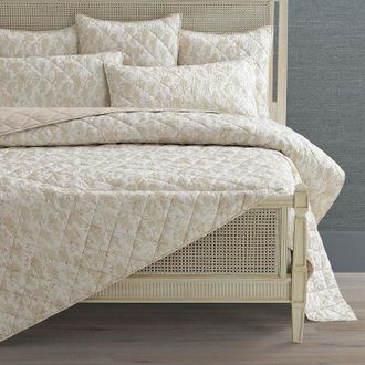 Frontgate Clara Reversible Quilted Bedding - Juniper, Juniper Sham, Standard Juniper Sham - Frontgate
