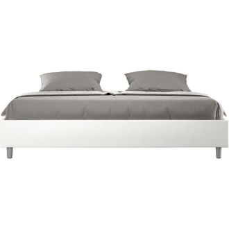 ITYhome Cama Doble Container 180x200 Sommier King Size Azelia K Color: Blanco - Versi&oacute;n: Con Caja De Almacenaje