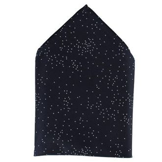 Trafalgar Store Mystere Metallic Star Light 12 x 12 Silk Pocket Square in Navy Blue at Nordstrom