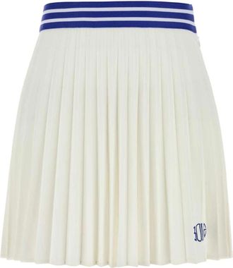 Bode Witte Piquet Court Mini Rok - Dames - Korte rokken - Beige - S - Rokken
