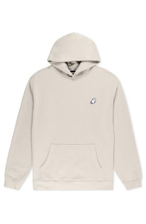 Dalix Ghost Relaxed Midweight Fleece Pullover Hoodie in Bone at Nordstrom, Size Xx-Large