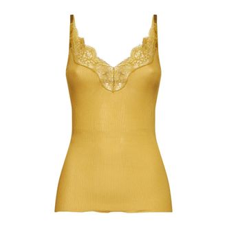 Saint Laurent Dames, Tops, Geel, Maat: M Zijde
