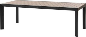 Hesperide Hesperide - Mesa De Jard&iacute;n &Eacute;vasion Efecto Madera Miel Y Grafito, 8 Asientos De Aluminio - Hesp&eacute;ride