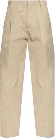 Dsquared2 Gekreukte Broek - Heren - Wijde Broeken - Beige - 2XL - Katoen - Broeken