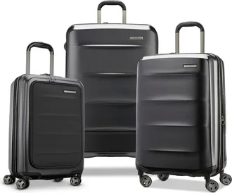 Samsonite Octiv 3 Piece Set (Pro Front Pocket 20/24/28) Hardside Spinner in Stealth Black at Nordstrom