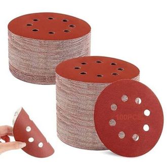 OEM 100 Discos De Lijado, Discos Abrasivos P40/80/120/180/320/400/600/800/1500/2000, Papel De Lija Profesional De 125 Mm Con 8 Agujeros Para Lijadoras Orb