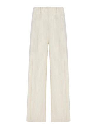 Dries Van Noten Wide-Leg Cotton Trousers With Striped Pattern